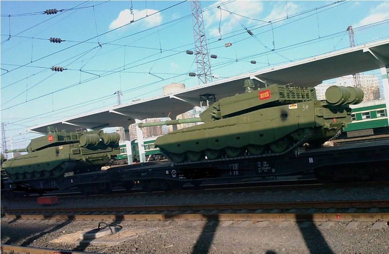 a People's Liberation Army TL-8Type 99A2 Type 99A1 Type 99A additional armor turret  chassis (APFSDS), HEAT, and HE-FRAG 125 mm 