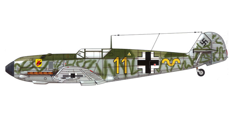 Messerschmitt-Bf-109E3-9.JG54-Yellow-11-unknown-pilot-Wierre-au-Bois-France-Oct-1940-0B