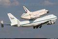 1585011 Shuttle Carrier Aircraft with Space Shuttle Discovery departing Ft. Worth NAS 800x600