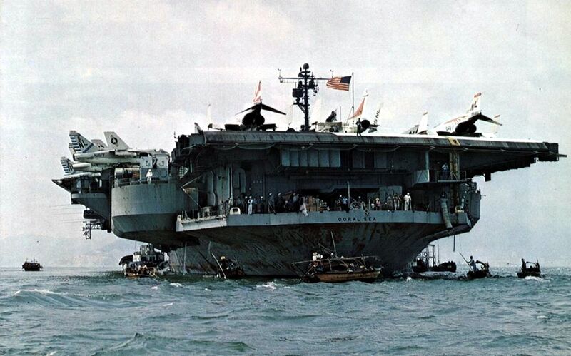 USS Coral Sea Hong Kong 1972