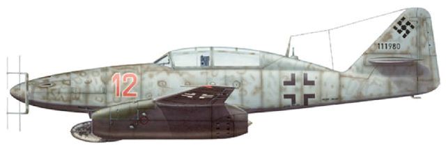 Me 262B-1aU1 - W.Nr. 111980 - profilo