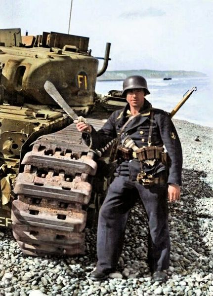 German marine infanterist with Churchill at Dieppe