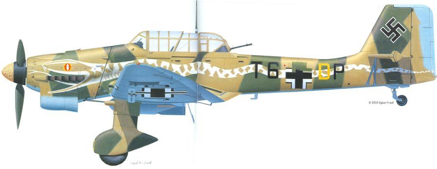 Ju 87B-2 T6+DP profilo