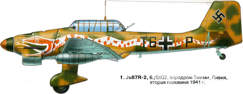 Ju 87R-2 T6+MP profilo